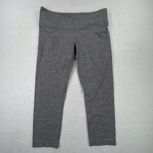 Lululemon Leggings Womens 8 Gray High Rise Capri Cropped Stretch Yoga Athletic